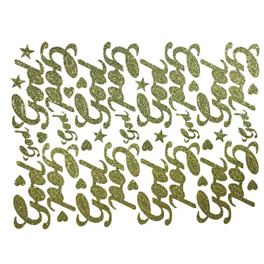 JAM Paper God Gold Script Floral Accessory